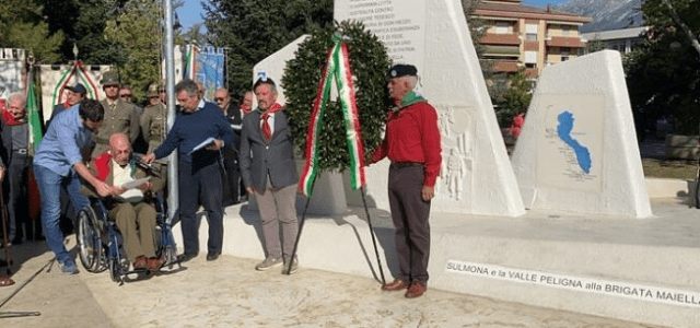 Sulmona. Inaugurato il monumento alla Brigata Partigiana “Maiella”