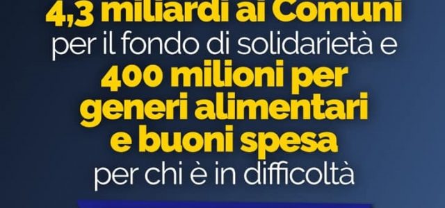 I soldi stanziati dal Governo ai comuni: 9 milioni all’Abruzzo, 150 mila a Sulmona. Ecco le ripartizioni